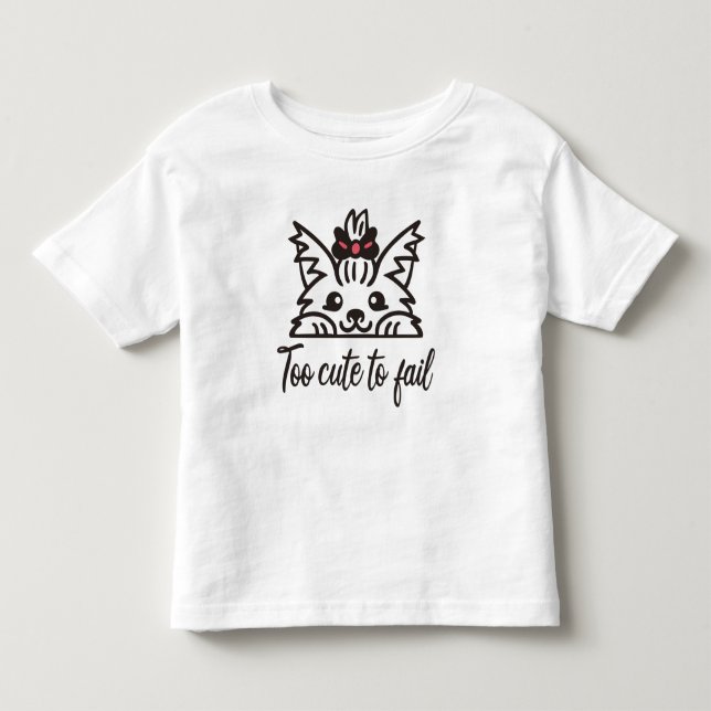 Camiseta Muito fofo para falhar (Frente)