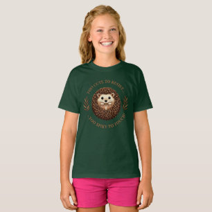 Camiseta Muito fofo para resistir...  –ouriço engraçado