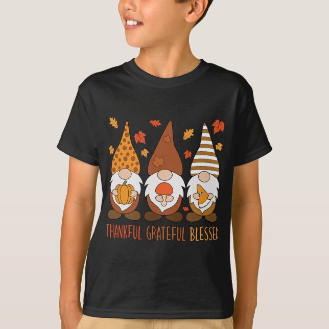 Camiseta Muito Graças aos Gnomos de Ação de Graças (Frente)