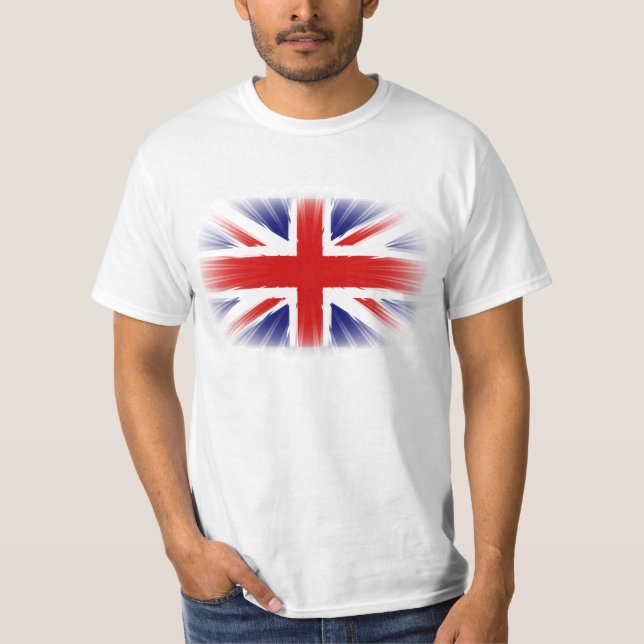 Camiseta Muito Legal bandeira do Reino Unido com efeito de  (Frente)