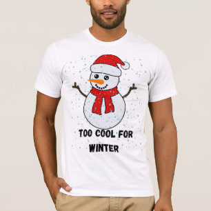 Camiseta Muito Legal Para Boneco de Neve de Inverno Natal