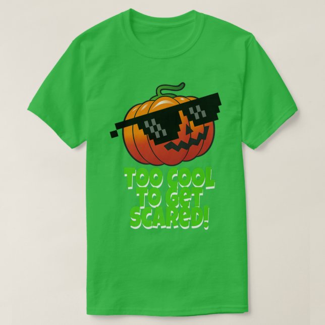 Camiseta Muito Legal para ter medo de abóbora JackOLantern  (Frente do Design)