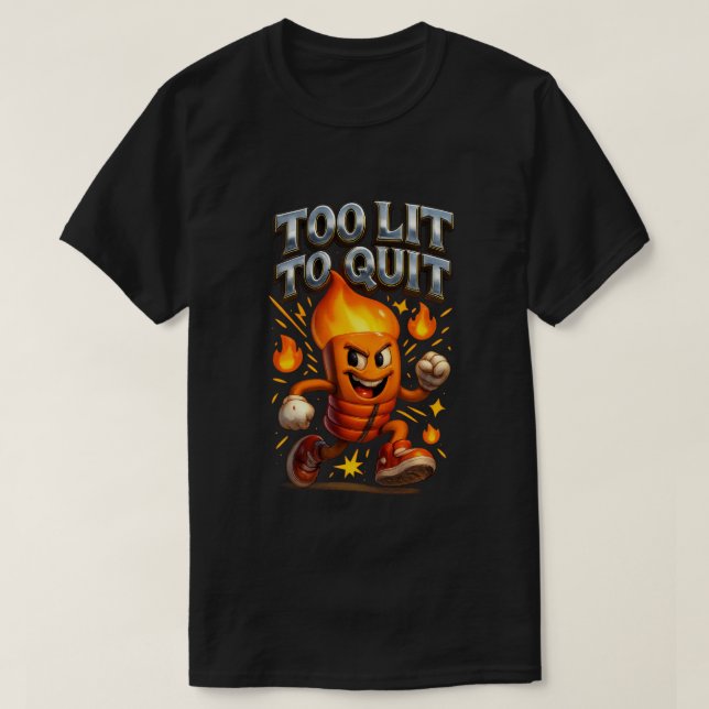 Camiseta Muito Leve Para Parar De Dançar Foguete (Frente do Design)