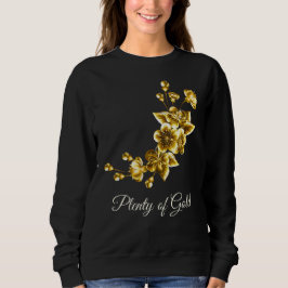 Camiseta Muito Ouro Floral Elegante