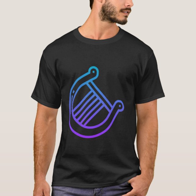 Camiseta Muito Parecido com o Instrumento de Corda Lyre (Frente)