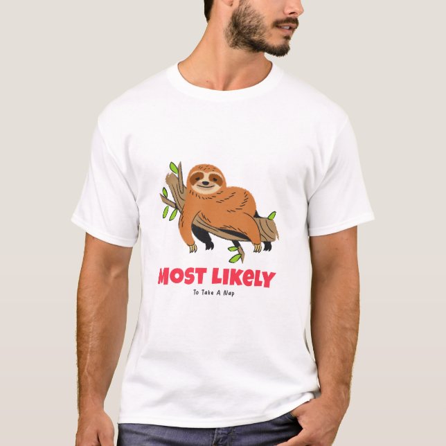 Camiseta Muito Provável Fazer Uma Sesta (Frente)