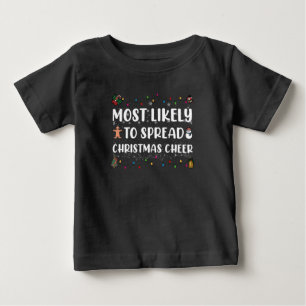 Camiseta Muito Provável Para Espalhar Alegria de Natal Famí