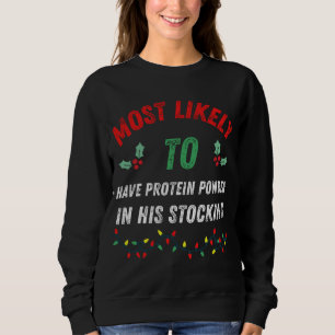 Camiseta Muito Provável Ter Proteína em Pó no Meia