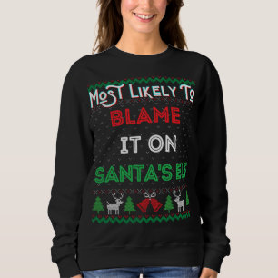 Camiseta Muito Provavelmente Culpá-Lo Em Papais noeis Elf C