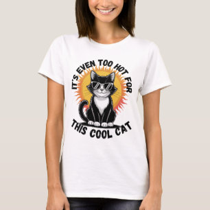 Camiseta Muito Quente Para o Gato Legal