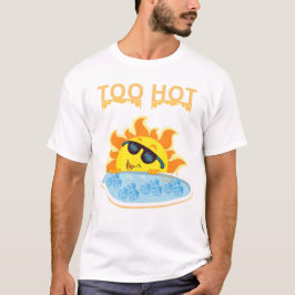 Camiseta Muito Quente para Segurar: Sol de Verão na Piscina