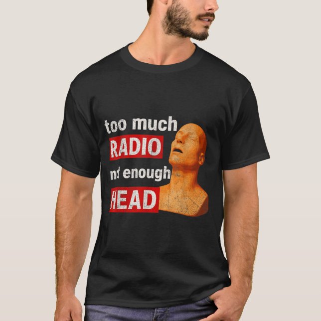 Camiseta Muito Rádio Pouca Cabeça Divertido 90 80 2000 (Frente)