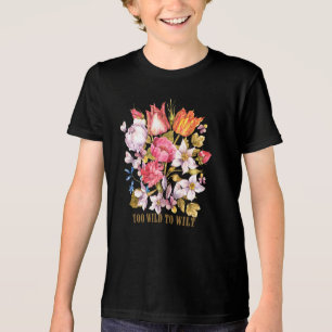 Camiseta Muito Selvagem Para Murchar Floral Vintage – Aquar