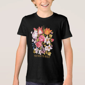 Camiseta Muito Selvagem Para Murchar Floral Vintage – Aquar