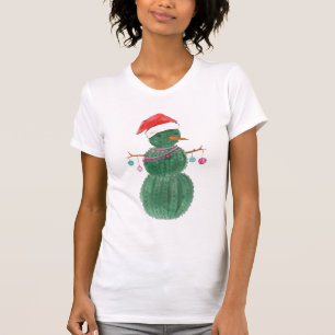 Camiseta Muito um boneco de neve do Natal do cacto