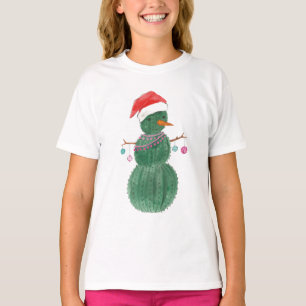 Camiseta Muito um boneco de neve do Natal do cacto