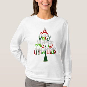 Camiseta Muito uma árvore do Feliz Natal