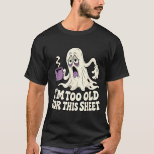 Camiseta Muito Velho Para Essa Folha Fantasma de Café Cansa