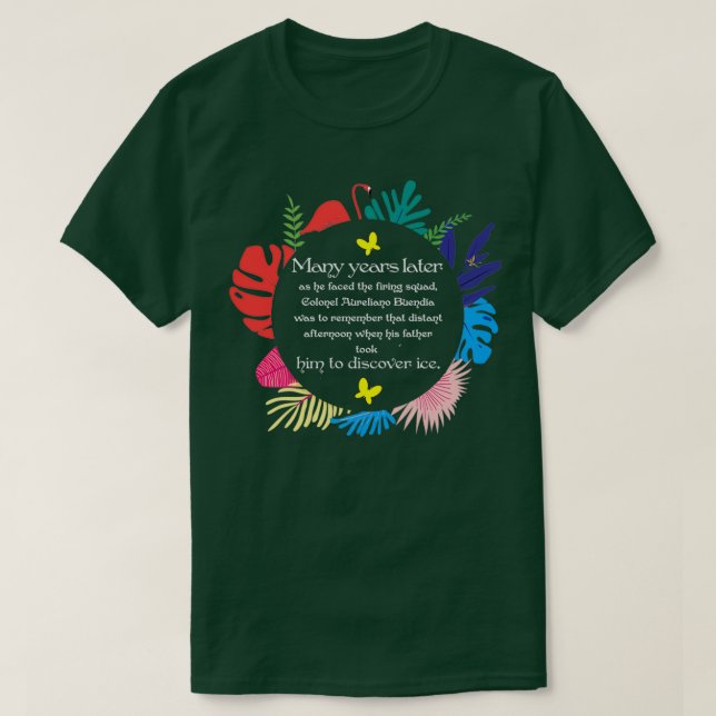 Camiseta Muitos Anos Depois, Cem Anos De Solitude Quo (Frente do Design)