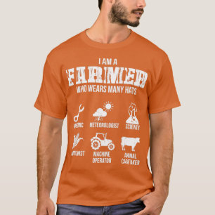 Camiseta Muitos chapéus do fazendeiro