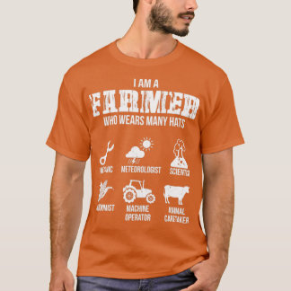 Camiseta Muitos chapéus do fazendeiro