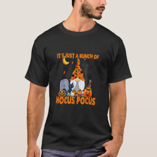 Camiseta Muitos Hocus Pocus Gnomos de Abóbora Morcegos Gato