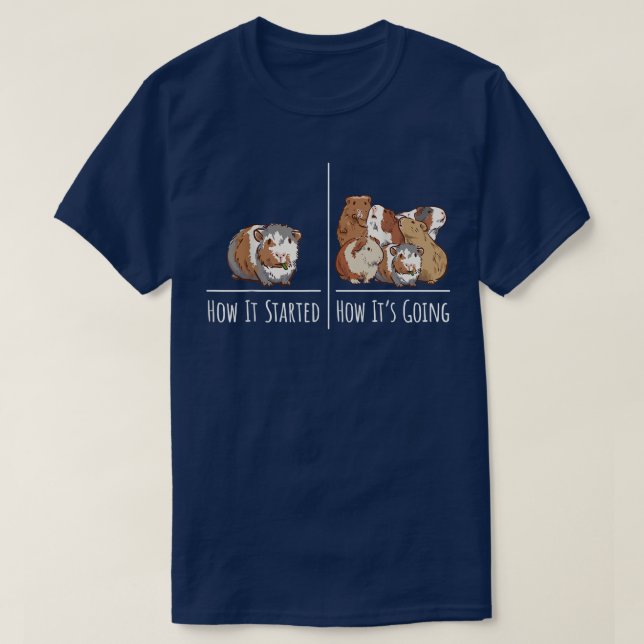 Camiseta Muitos porcos guineenses - Suíno humorístico Guiné (Frente do Design)