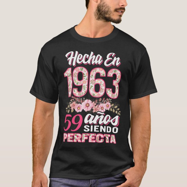 Camiseta Mujer 59 Cumpleaños Regalo Hecha En 1963, 59 Anos (Frente)