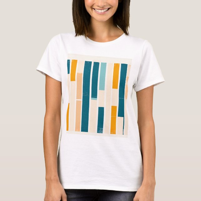 camiseta mujer listas minimal (Frente)