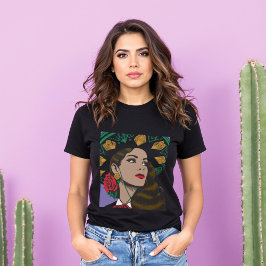 Camiseta Mujer Mariachi Mexicana Pop Art