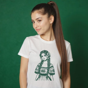 Camiseta Mujer Mexicana - Arte Mínima da Linha Verde