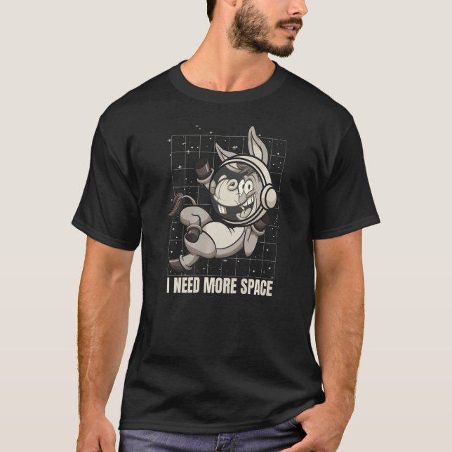 Camiseta Mule Astronaut Donkey Fazenda - Farmer Eu Preciso  (Frente)