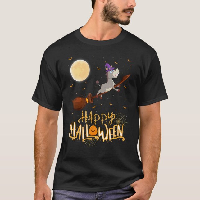 Camiseta Mule Ride Witch Shotgun Mule Halloween (Frente)