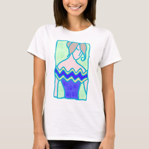 Camiseta Mulher 1920 Aquarius com símbolo azul