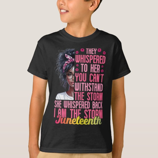 Camiseta Mulher 19 Eu Sou A Tempestade Black Women Junet (Frente)