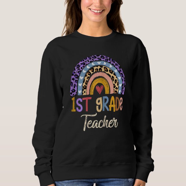 Camiseta Mulher 1rua Professora Fofo Fofo Boho Arco-íris Le (Frente)