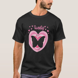 Camiseta Mulher 20 anos Borboleta Cute Borterfly Rapariga 2
