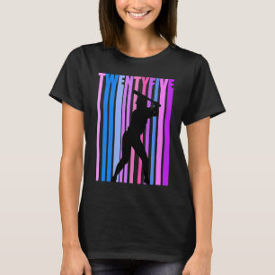Camiseta Mulher 25 Baseball Birthday Sofball Girl
