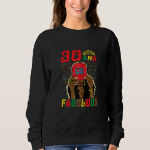 Camiseta Mulher 30 E aniversário de 30 anos Negra Fabulosa