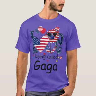 Camiseta Mulher 4º de julho Ama sendo chamada Gaga Sunflow