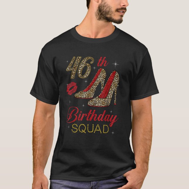 Camiseta Mulher: 46.ª Esquadra de Aniversário Indo 46 Leopa (Frente)