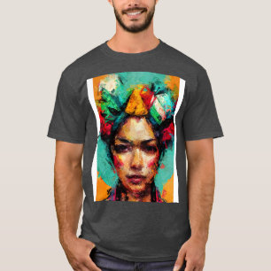 Camiseta Mulher 4: Mulher de pintura a óleo