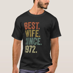 Camiseta Mulher 50ª Casada Anniversarys Melhor Esposa Desde