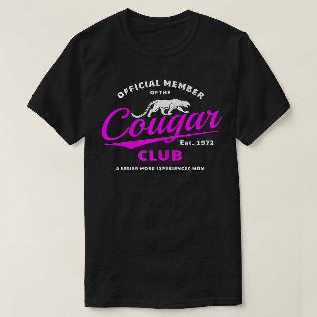 Camiseta Mulher 50º Aniversário do Cougar Club 1972 para o  (Frente do Design)