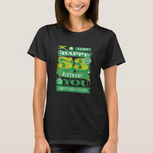 Camiseta Mulher 53º Bandeira jamaicana de aniversário de 53