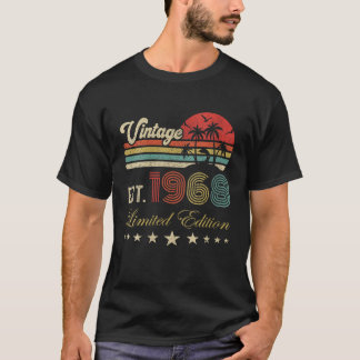Camiseta Mulher 55 nascer de aniversário de 1968 vintage li