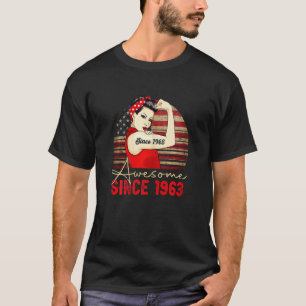 Camiseta Mulher 60 Anos Espetacular Desde 1963 60º Aniversá