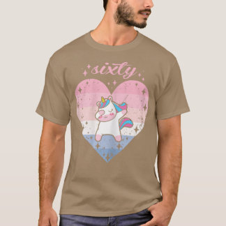 Camiseta Mulher: 60 anos Menina de Nascimento do Unicórnio 