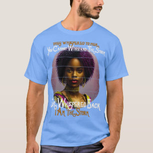 Camiseta Mulher Africana Afro História Negra Mês Eu Sou A R