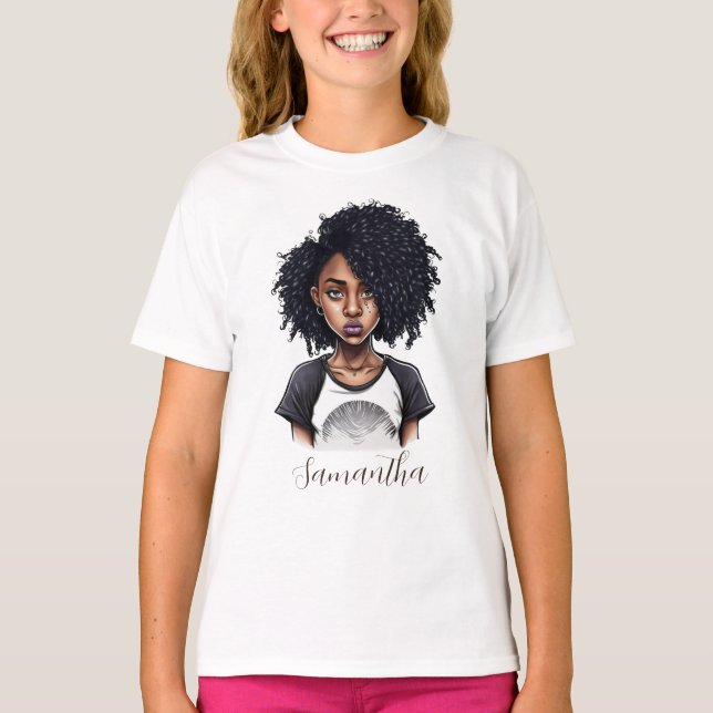Camiseta Mulher Afro Chic e Classy (Frente)